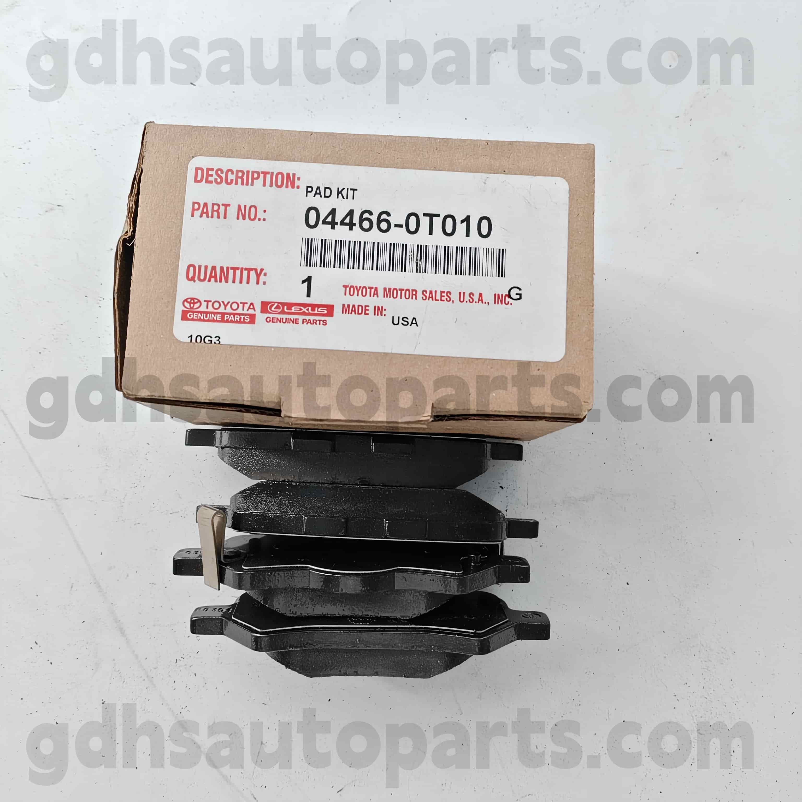 04466-0t010 Toyota Benetako piezak Atzeko balazta-pad venza txasis ez. AGV1 #