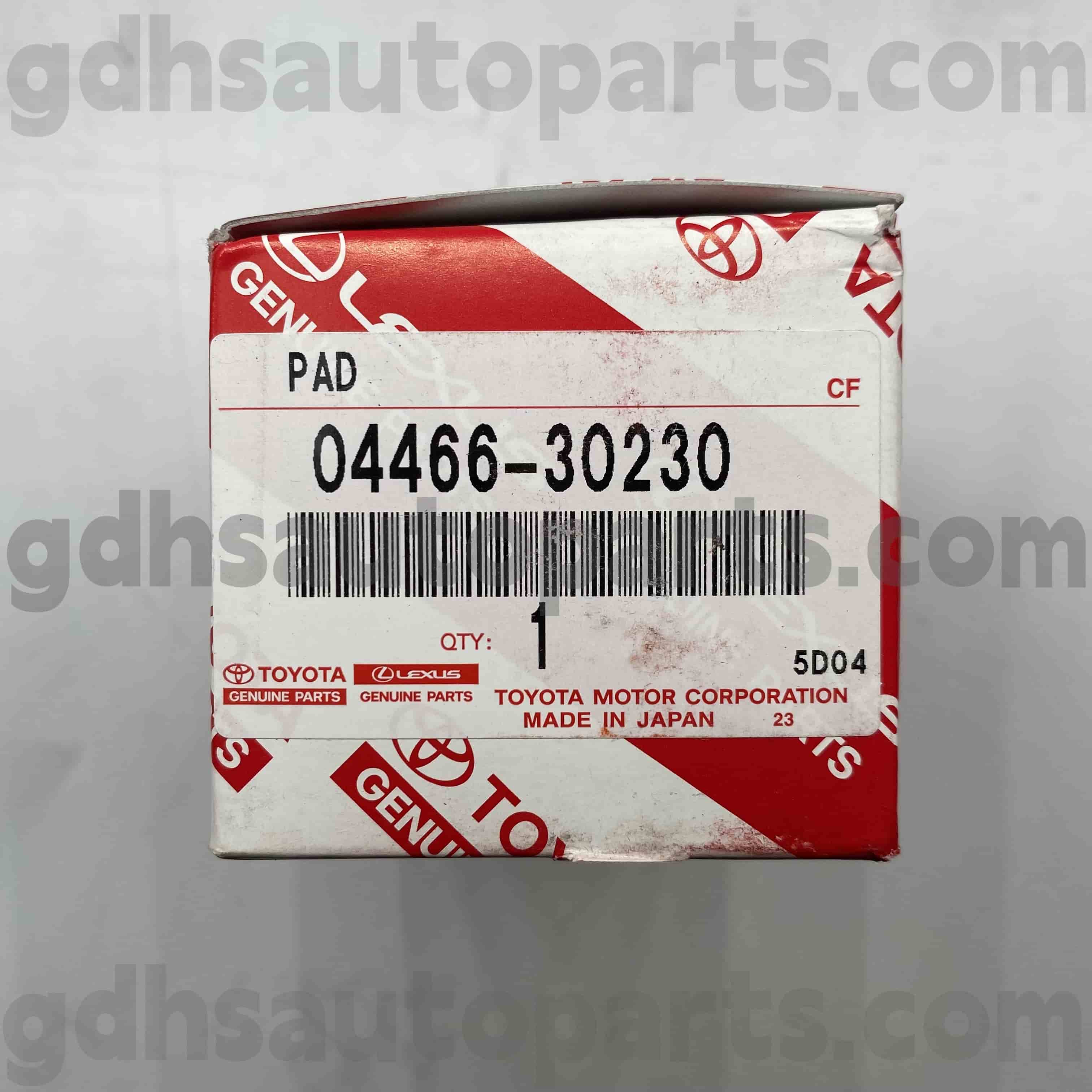04466-30230 Toyota Benetako piezak Atzeko balazta-pastelak Mark X, Crown, Reiz Chassis Ez. GRS20 # GX13 #