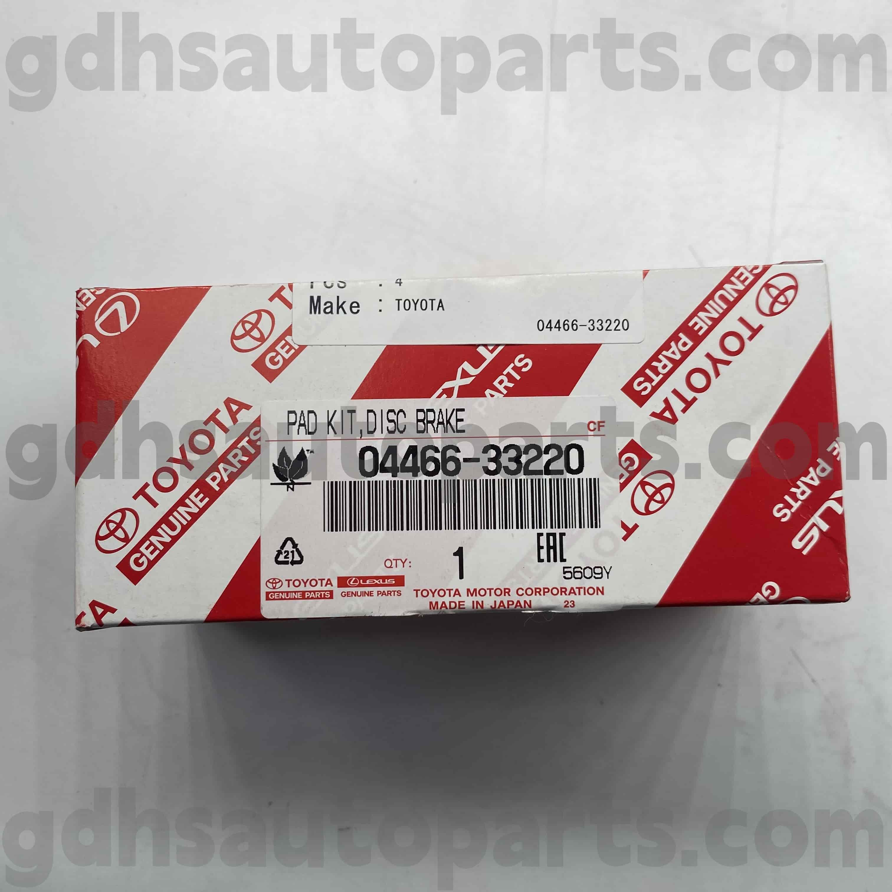 04466-33220 Toyota Benetako piezak Atzeko balazta-pastelak Camry / hibridoa, Lexus Ux250h / 200 txasisa ez. Axvh70