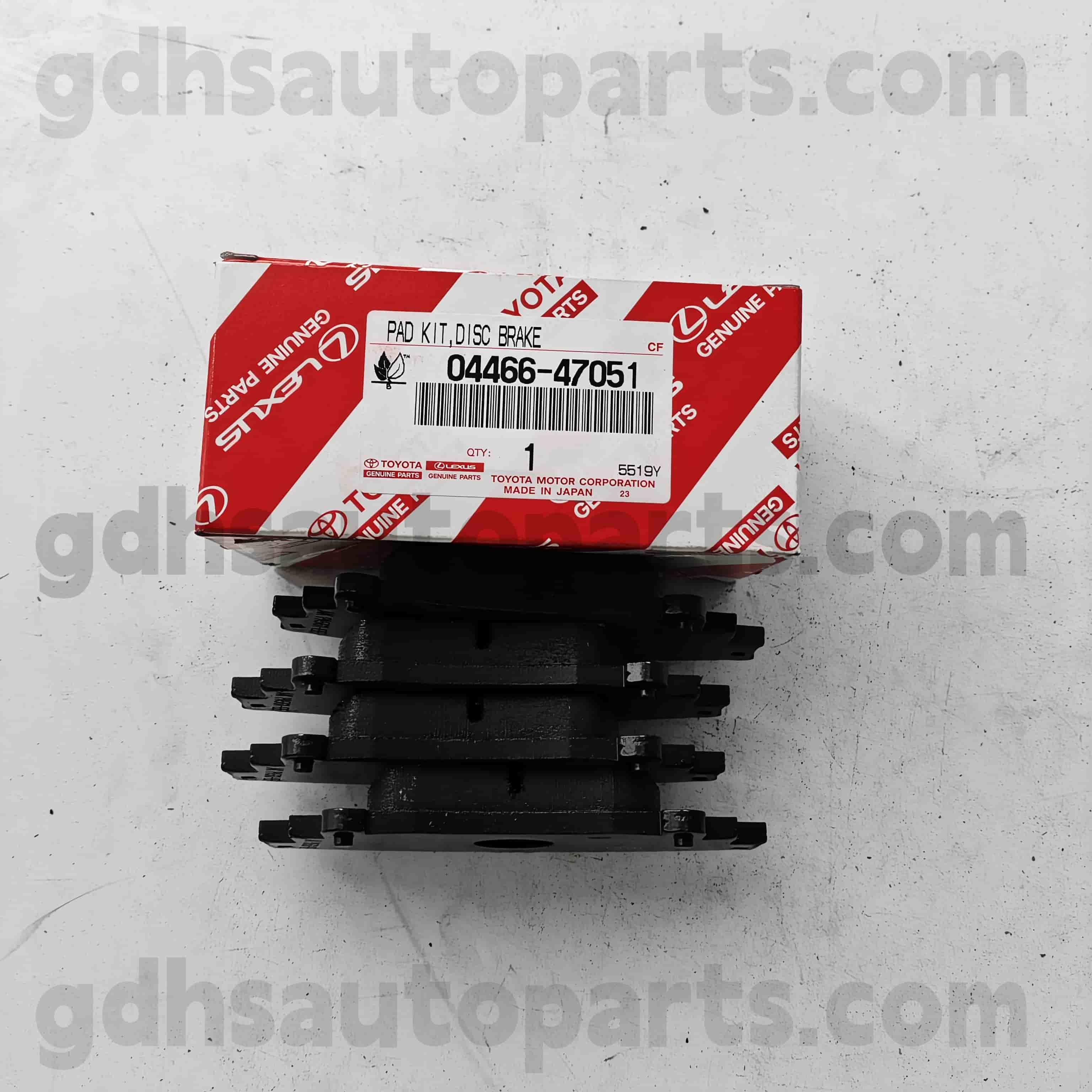 04466-47051 Toyota Benetako piezak Atzeko balazta Pad for Prius V, Ez xassis ez. Zgr2 #