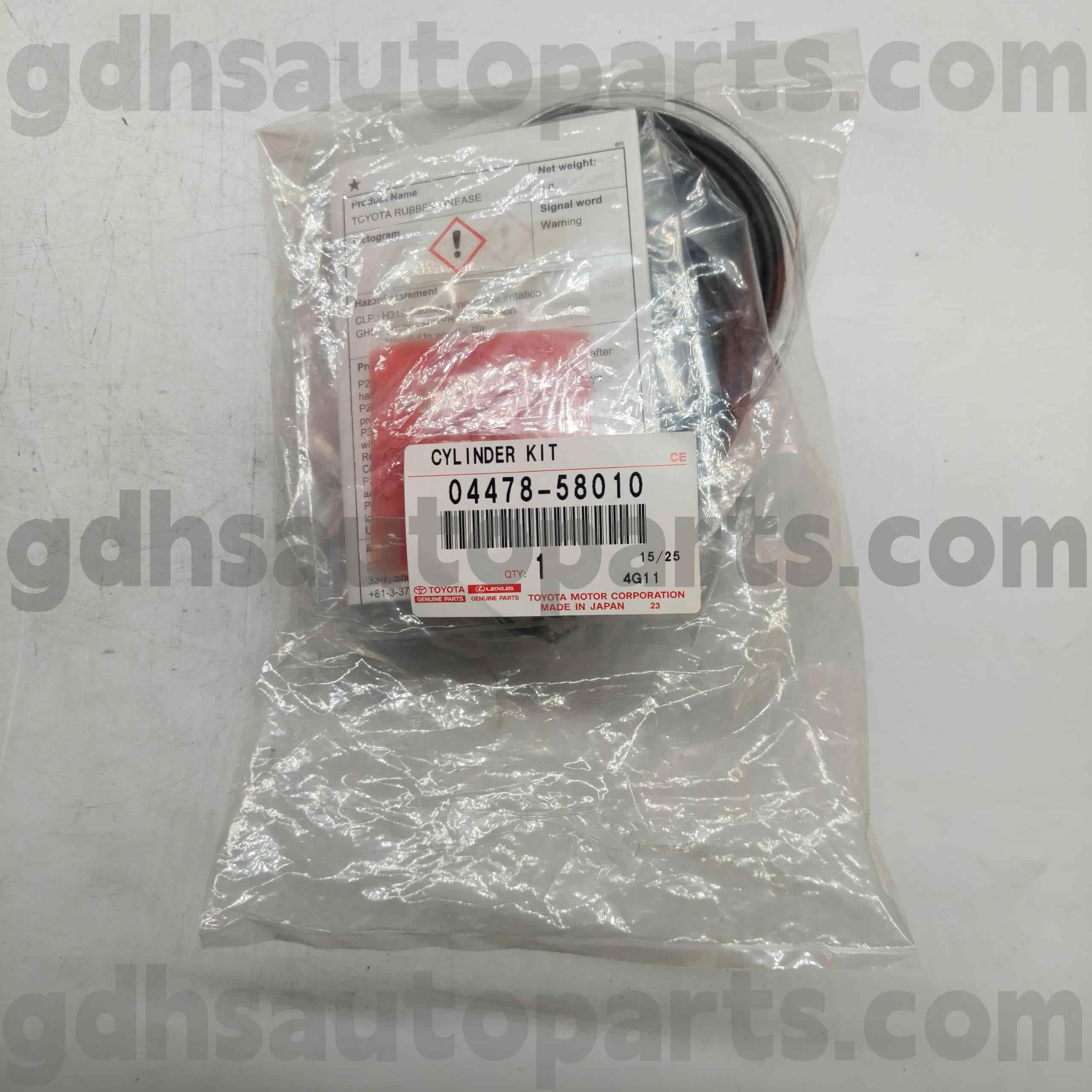 04478-58010 Toyota Benetako piezen aurrean balazta zilindroaren konponketa kit Camry, Alphard, Lexus Es350 txasis ez. Ane1 #, zne1 #