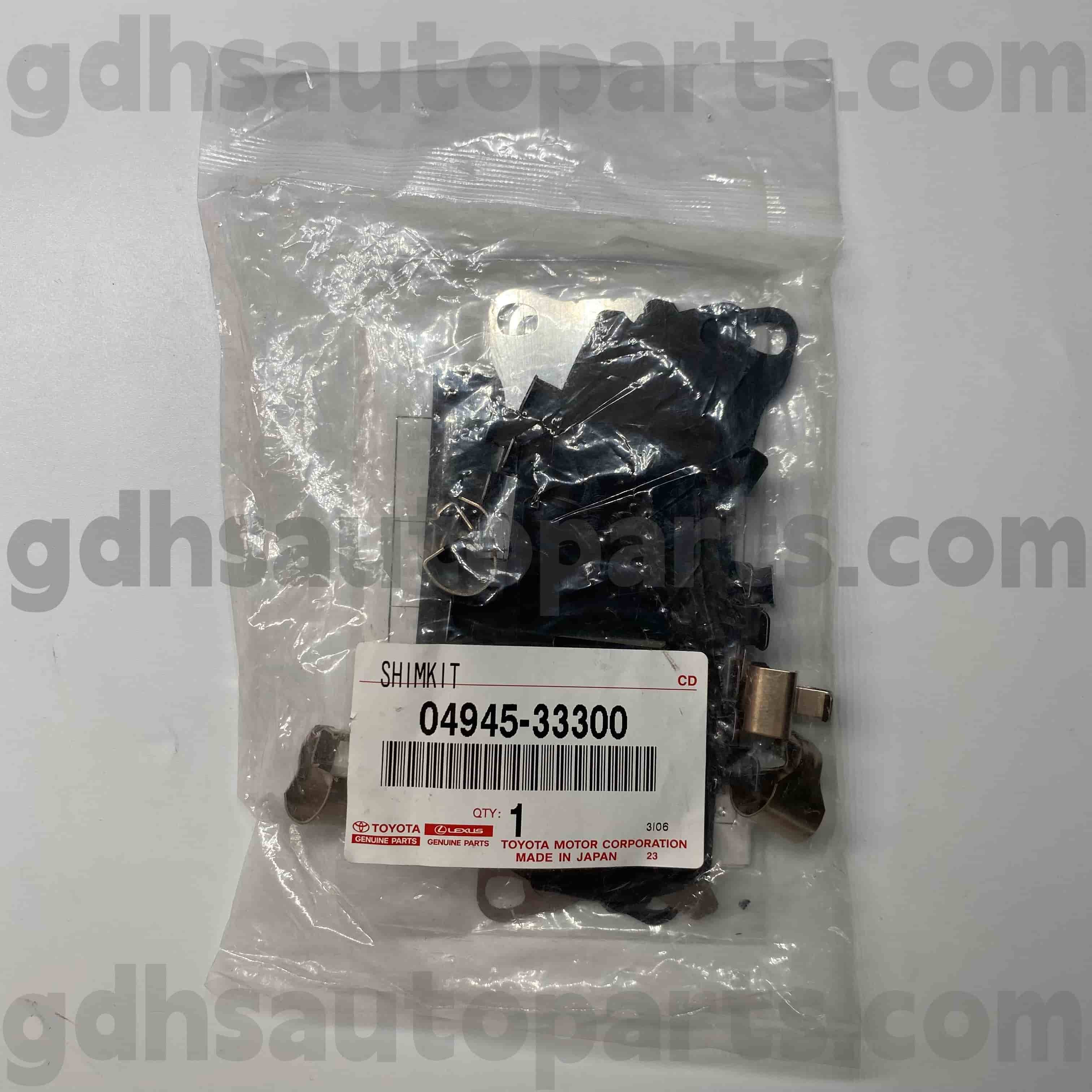04945-33300 Toyota Benetako Piezak Balazta Soinu Isolamendu Pads Venza, eredu berria, Harrier Chassis Ez. Axvh70