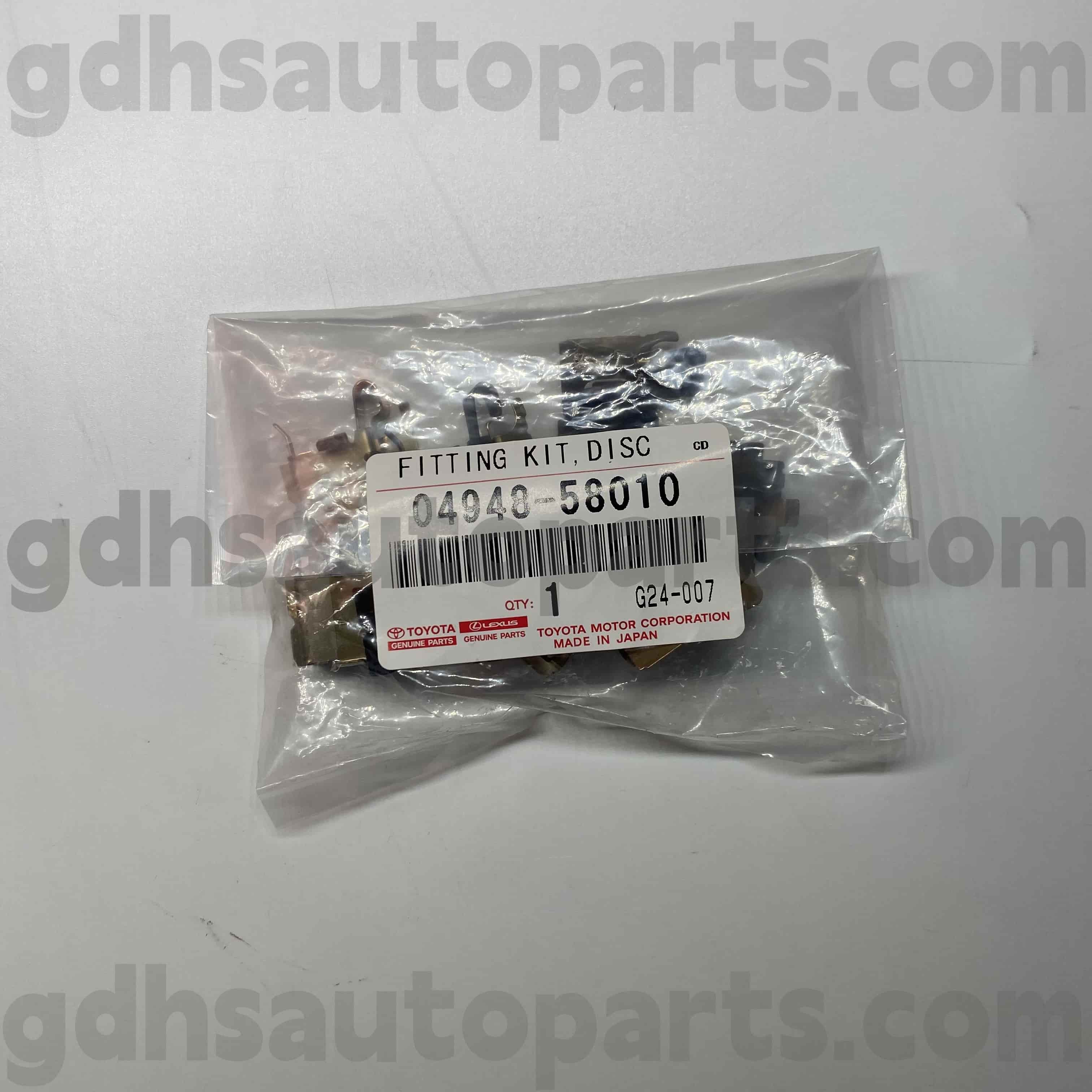 04948-58010 Toyota Benetako piezen Balazta Pad konponketa Kit Harrier / Hybrid, Yaris, Lexus Lbxchassis Ez. ZRE120 ZRE152 ZSP9 #