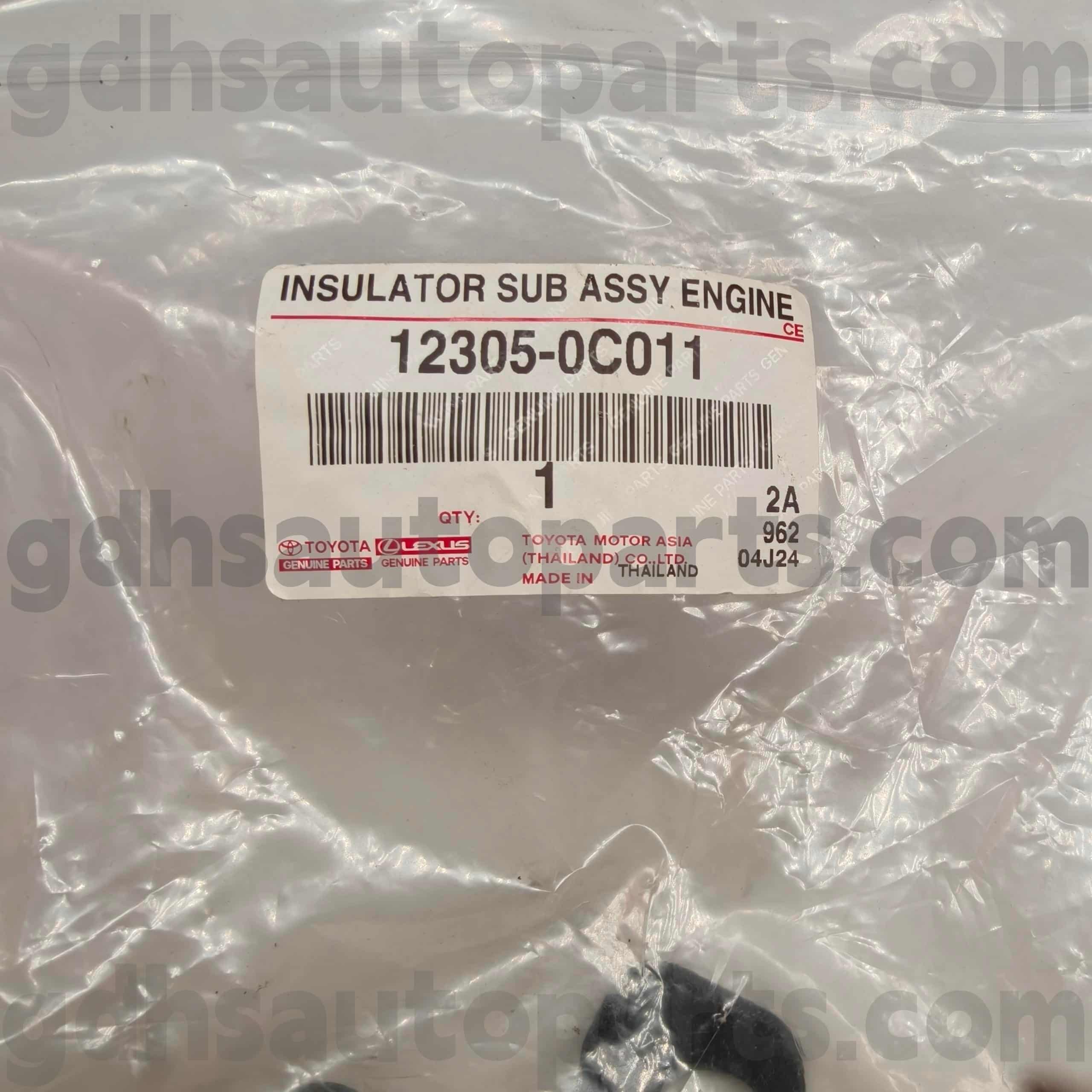 12305-0C011 Toyota benetako piezak eskuineko motorra muntatzeko HILUX, FORTUNER xasis NO.TGN51