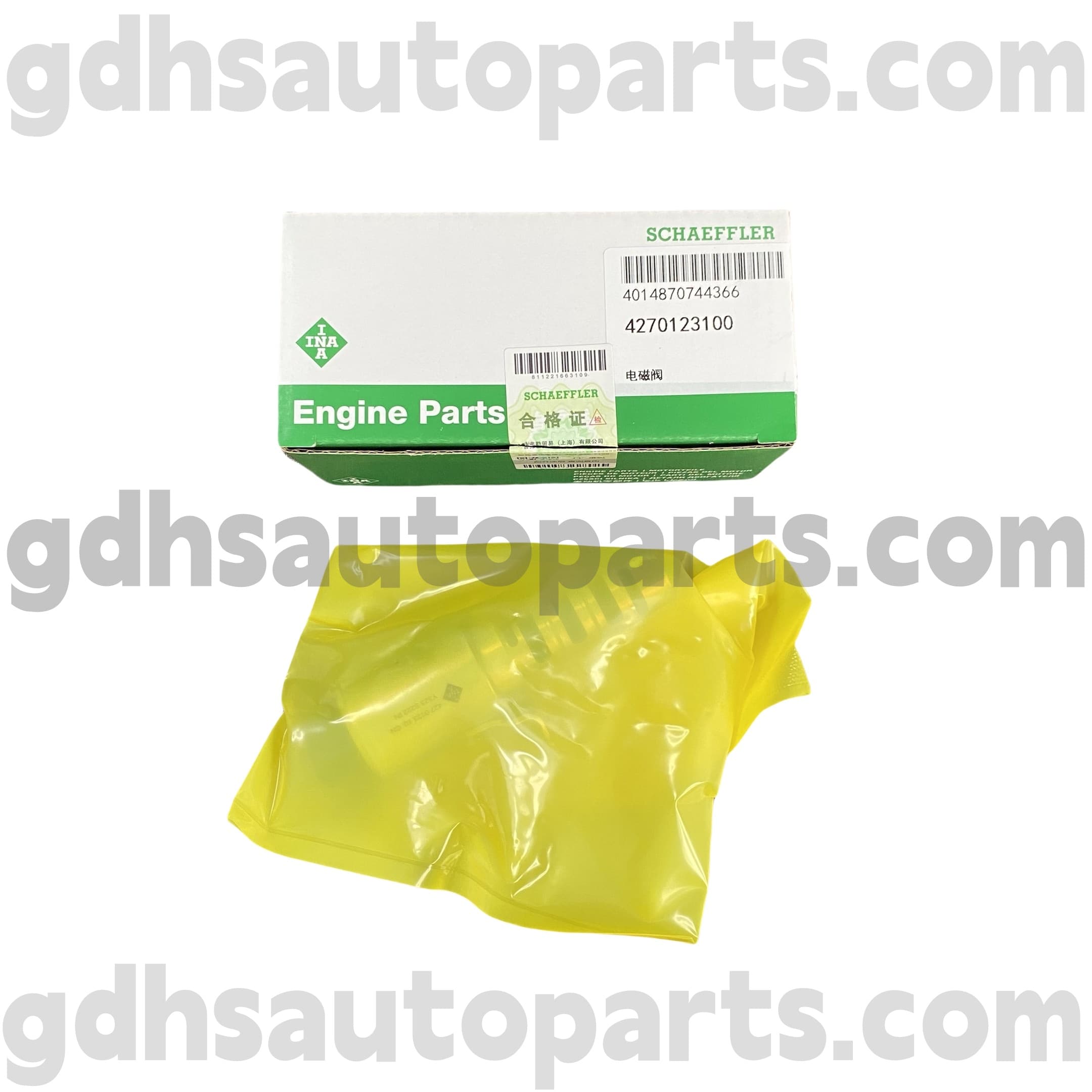 4270123100 Schaeffler INA Sarrerako CAMSSAFt posizioa Solenoidea Range Rover Evoque, Land Rover Freelander 2, Range Rover oe zk. Lr024995